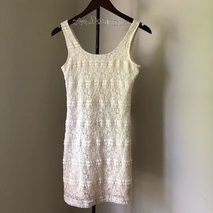 Off white mini dress